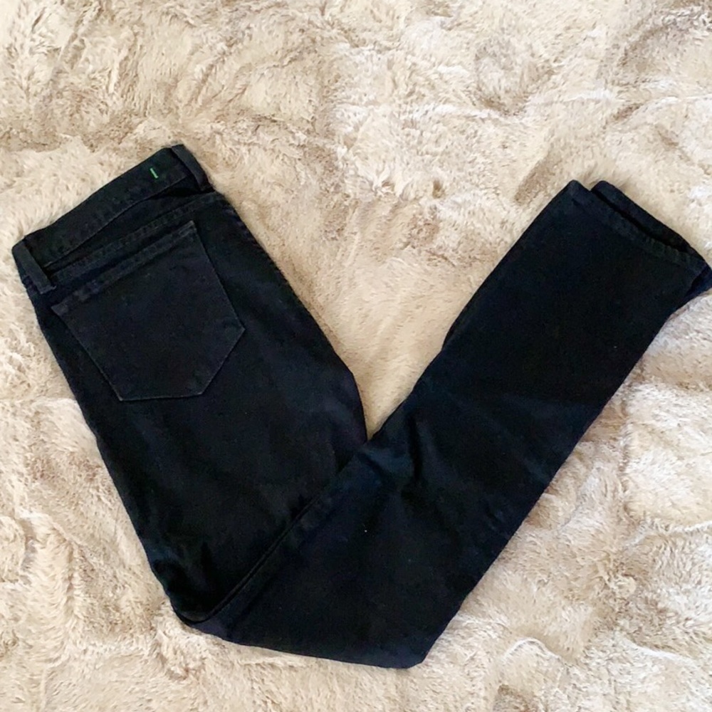 J BRAND black jeans - ankle zipper detail